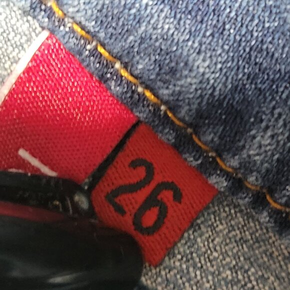 Red Engine Lotus Jeans Womens Size 26 Straight Low Rise Medium Wash Denim Pants - Picture 4 of 7